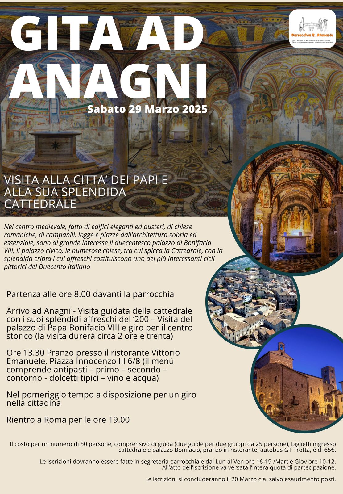 Gita ad Anagni – 29 marzo 2025