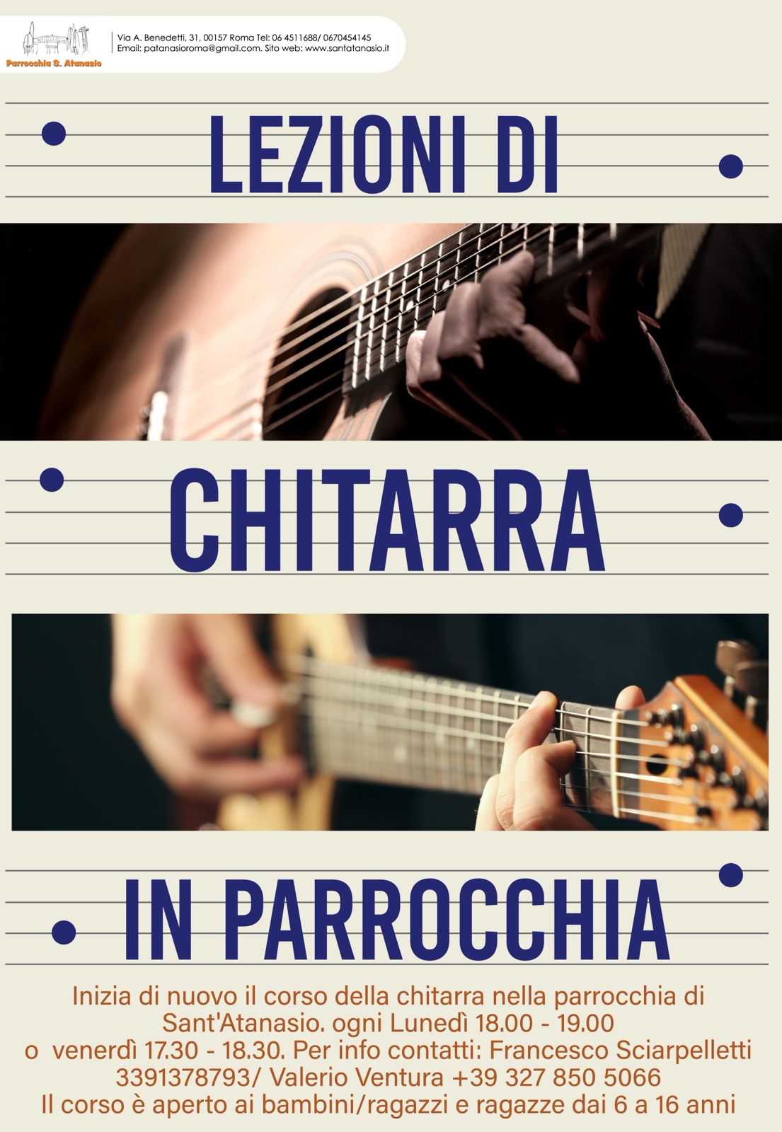 Lezioni di chitarra in Parrocchia